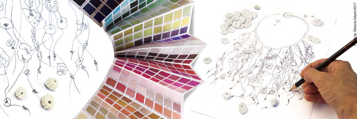 progettazione collane disegno a mano